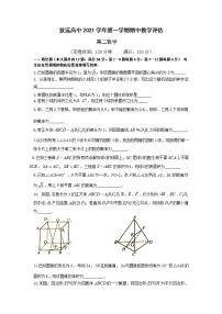 上海市奉賢區(qū)致遠(yuǎn)高級中學(xué)2021-2022學(xué)年高二上學(xué)期期中教學(xué)評估數(shù)學(xué)【試卷+答案】