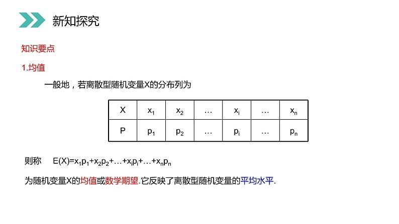 《离散型随机变量的均值》人教版高中数学选修2-3PPT课件(第2.3.1课时)07