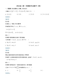 2020届陕西省西安高三第一次模拟考试数学(理)试题