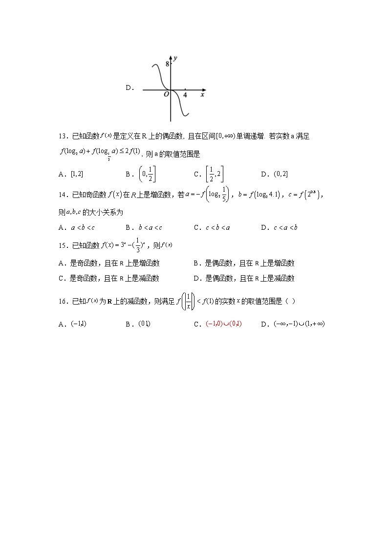 考点9 函数的单调性练习题03