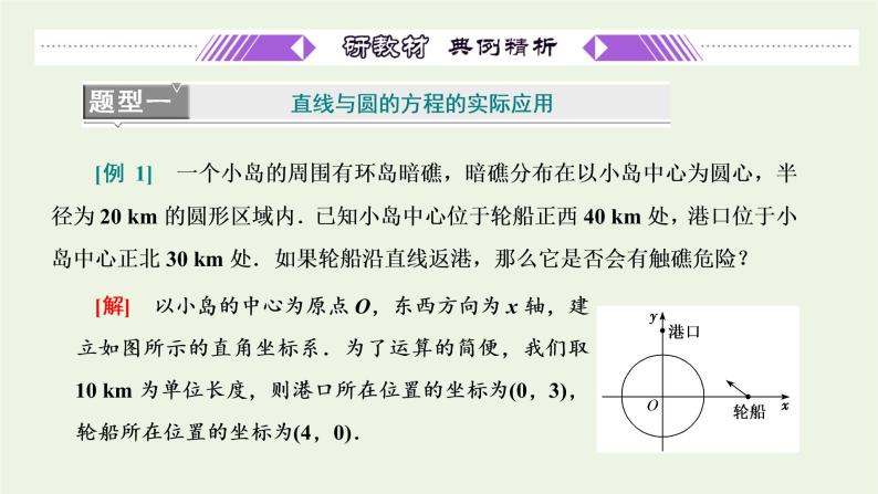 第二章 圆与方程  2.2第二课时  直线与圆的位置关系的应用 课件07
