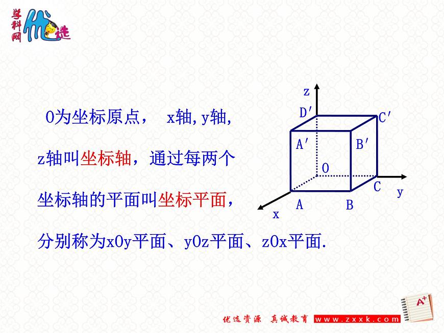 4.3.1  空間直角坐標(biāo)系課件PPT第5頁(yè)