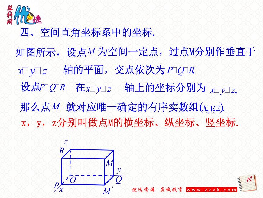 4.3.1  空間直角坐標(biāo)系課件PPT第8頁(yè)