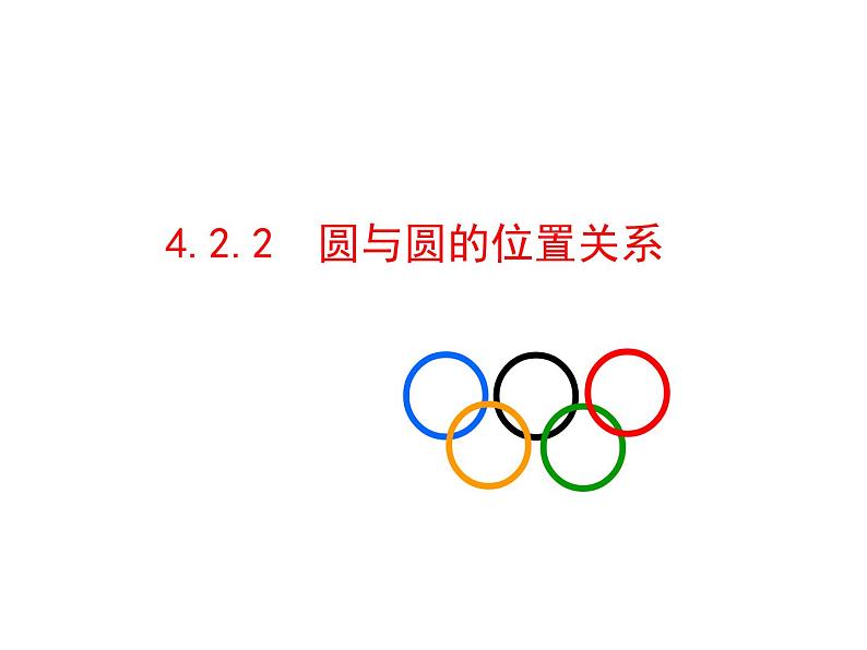 4.2.2 圆与圆的位置关系课件PPT01