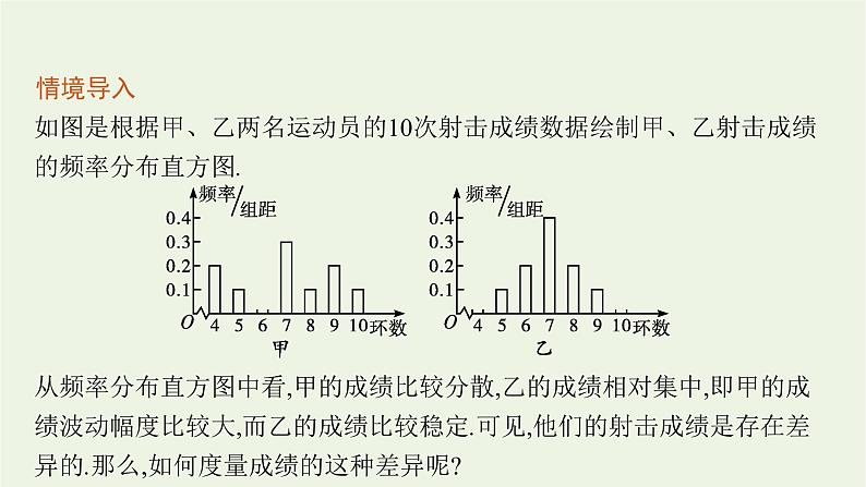 第6章统计学初步4.2用样本估计总体的离散程度课件05