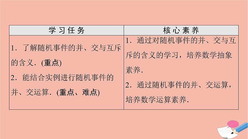 2021_2022学年新教材高中数学第10章概率10.1.2事件的关系和运算课件新人教A版必修第二册02