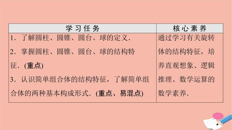 2021_2022学年新教材高中数学第8章立体几何初步8.1第2课时圆柱圆锥圆台球与简单组合体的结构特征课件新人教A版必修第二册02