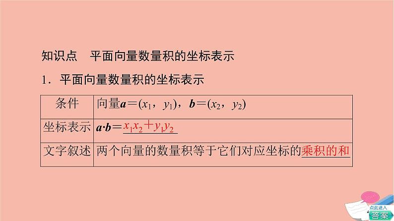2021_2022学年新教材高中数学第6章平面向量及其应用6.3.5平面向量数量积的坐标表示课件新人教A版必修第二册第7页