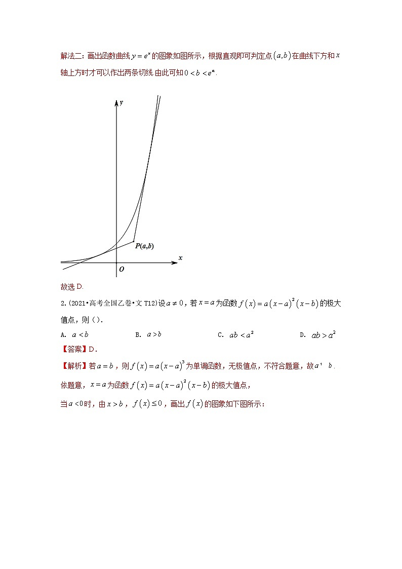 2021年高考数学真题和模拟题分类汇编专题04导数与定积分含解析第2页