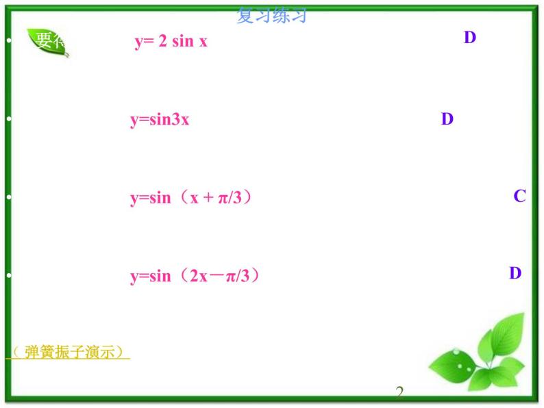 高一下册数学课件：6.1《y=Asin（ωx+φ）的图象变换》（3）（沪教版）教案02