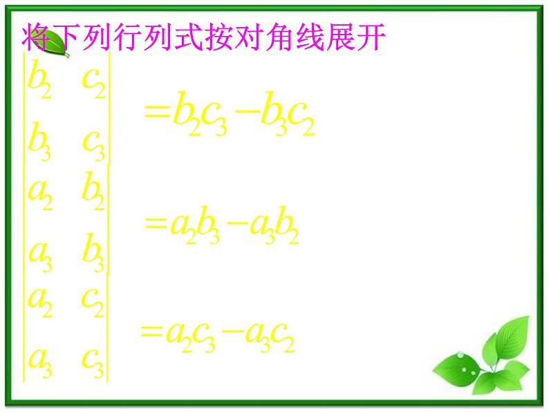 数学:9.4《三阶行列式》课件(1)(沪教版高中二年级 第一学期)教案第3页