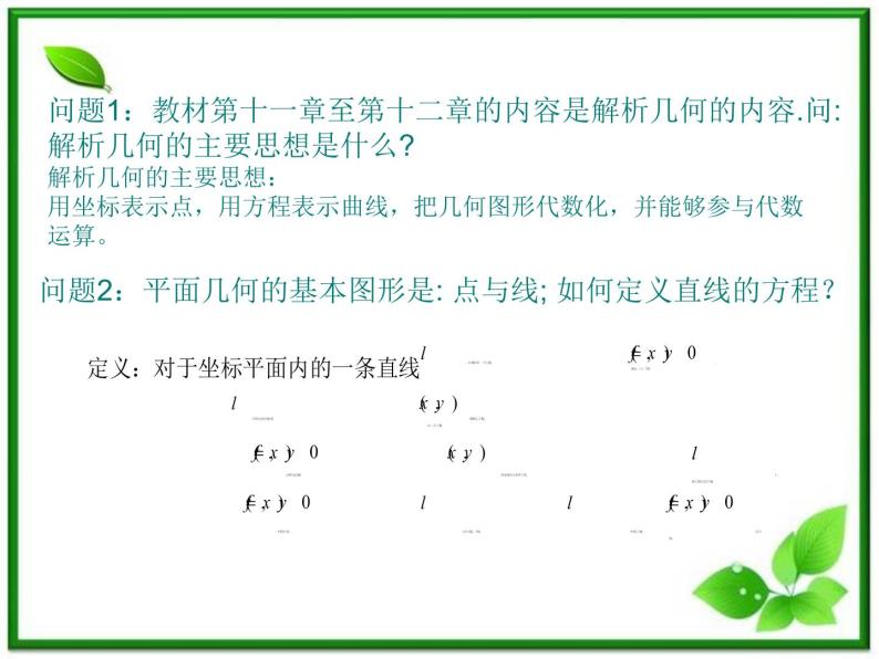 数学：11.1《直线的方程》直线的点方向式方程 课件（沪教版高中二年级 第二学期）练习题02