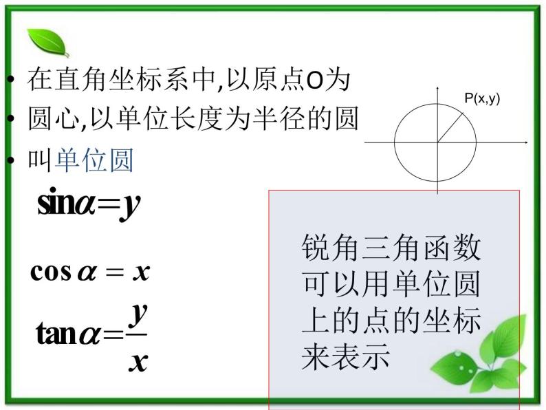 《任意角的三角函数》课件3（28张PPT）（湘教版必修2）07