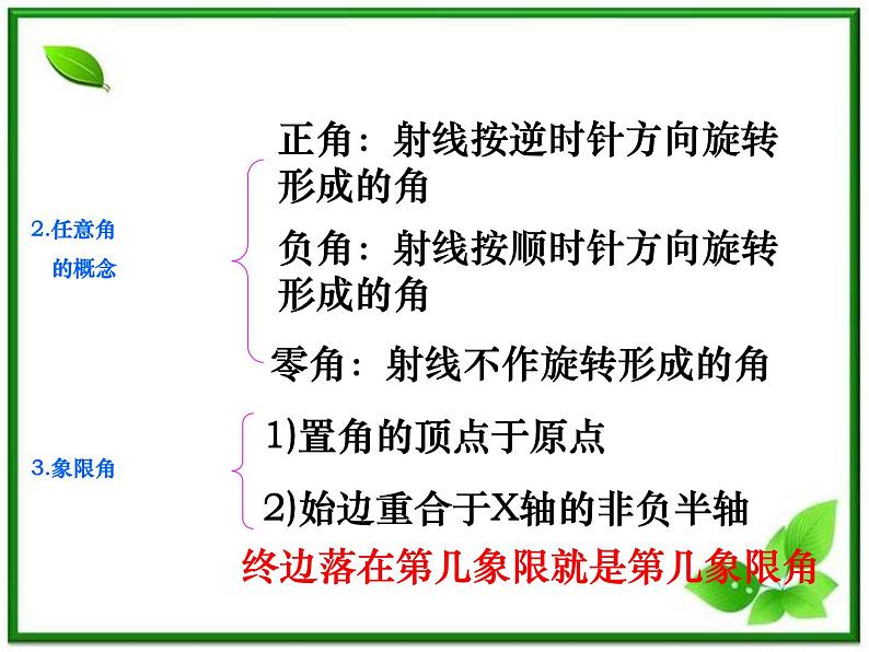 《任意角、弧度-任意角》课件4(15张PPT)(苏教版必修4)03