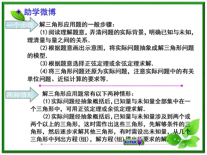 【聚焦典型题】(苏教版)2014届高考一轮数学(理):《解三角形应用举例》(名师预测高考考点+高考考点集训+考点特训,含教师旁解)课件PPT04