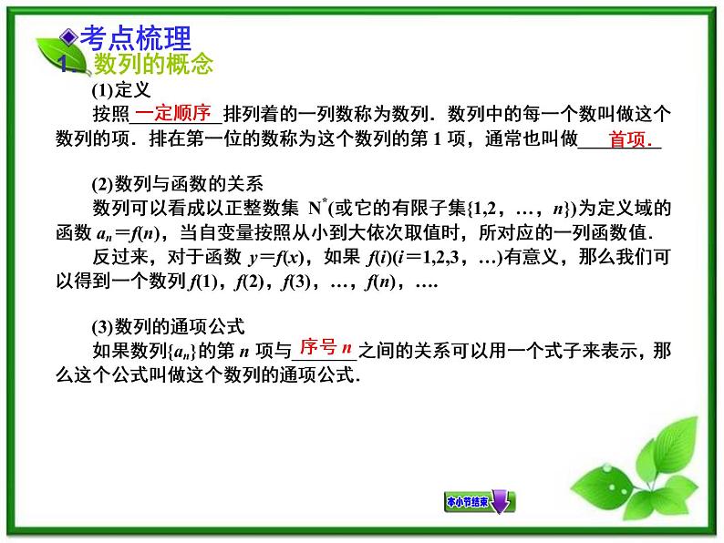 【聚焦典型题】(苏教版)2014届高考一轮数学(理):《数列的概念与简单表示法》(名师预测高考考点+高考考点集训+考点特训,含教师旁解)课件PPT03