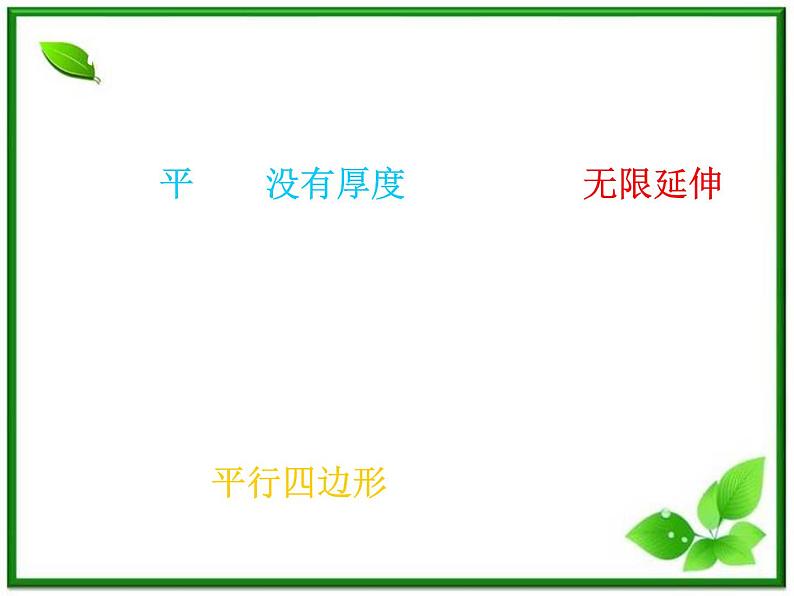 数学:14.1《平面及其表示法》课件(1)(沪教版高中三年级第一学期)04