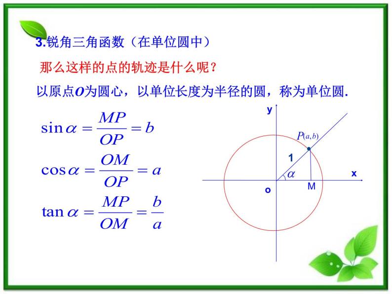 2013高中新课程数学（苏教版必修四）1.2.1任意角的三角函数2 课件04