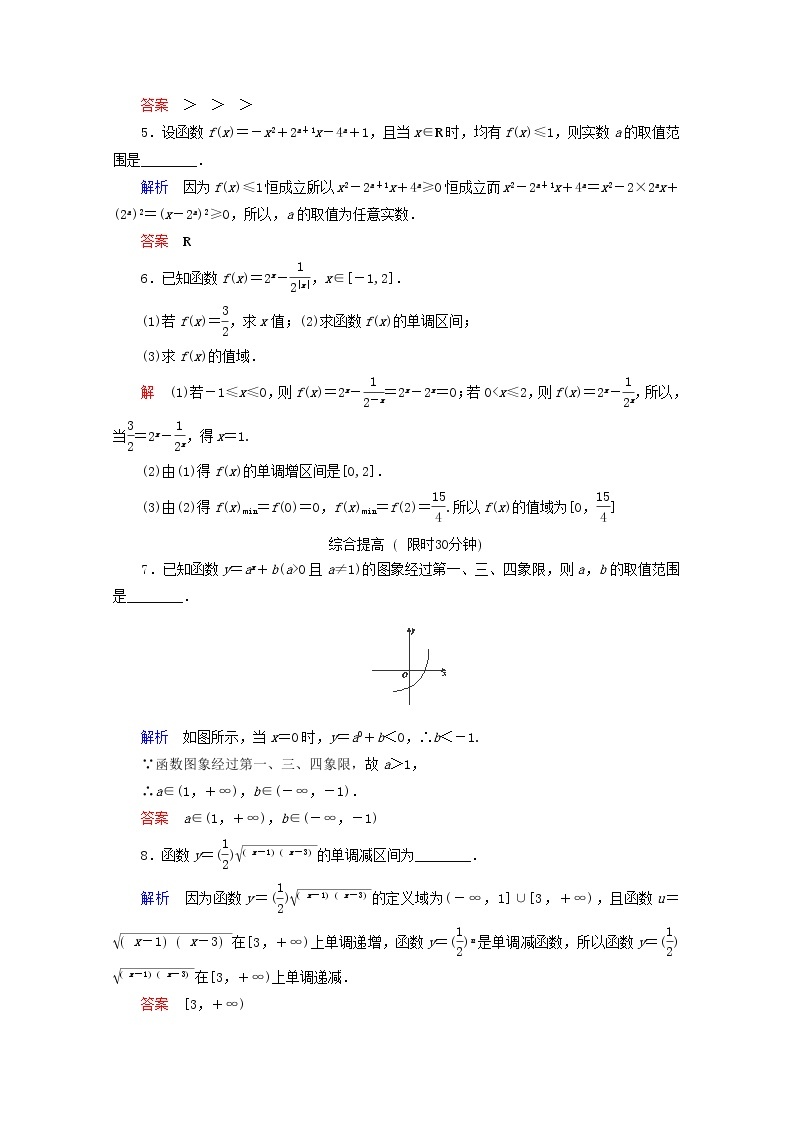 2013-2014版高一数学 3.1.2.3《指数函数》同步训练 苏教版必修1教案02