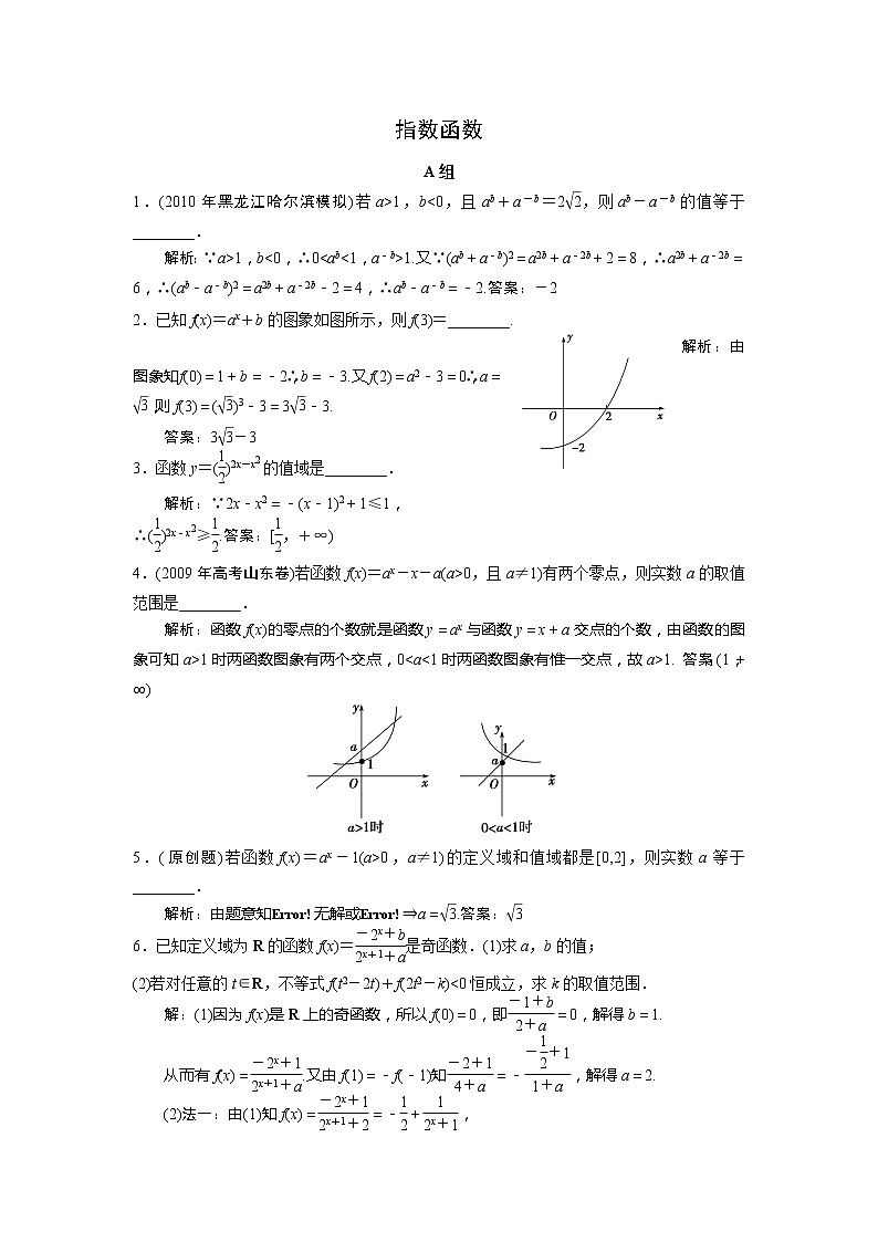 《指数函数》同步练习7(苏教版必修1)教案01