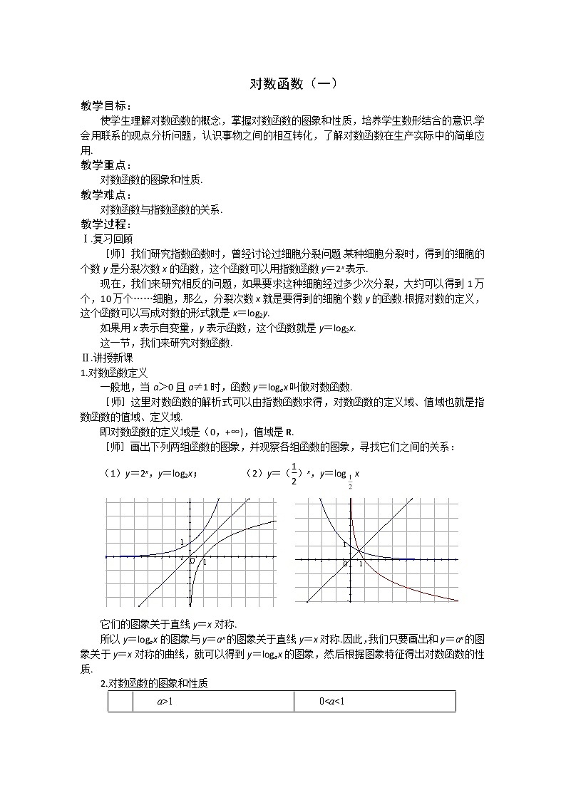 数学:2.3《对数函数》教案十一(苏教版必修1)01