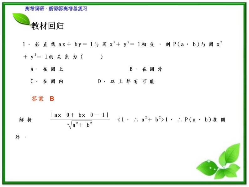 2012一轮复习全套复习课件--《第九章 平面解析几何》9-4教案06