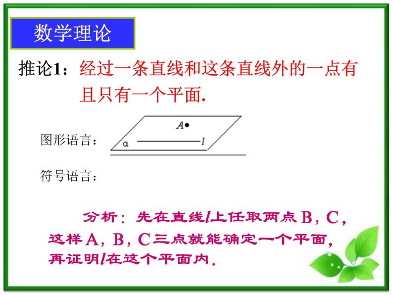 《平面的基本性质及推论》课件3（23张PPT）（人教B版必修2）学案07