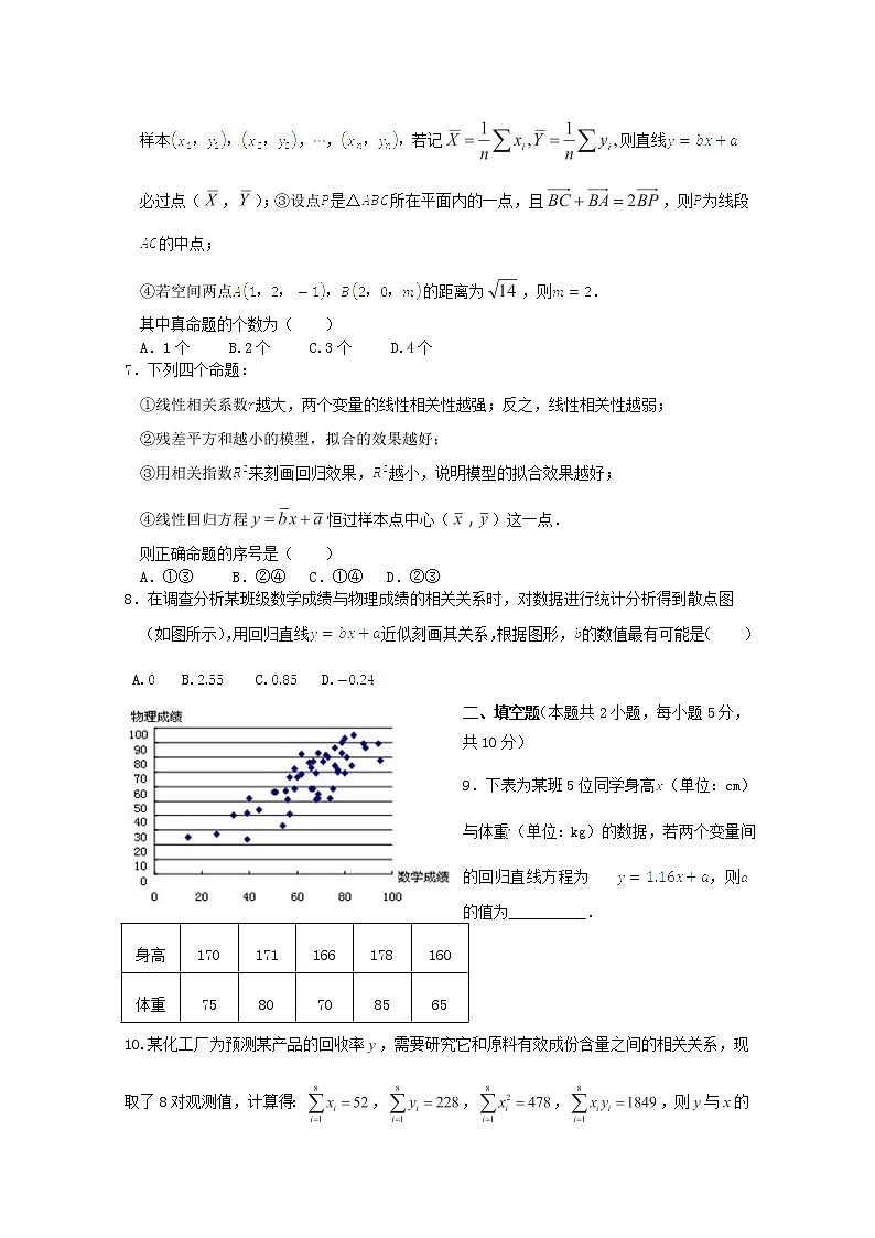 2013-2014學年高二數(shù)學 基礎知識篇 3.1《回歸分析》同步練測 北師大版選修2-3教案第2頁