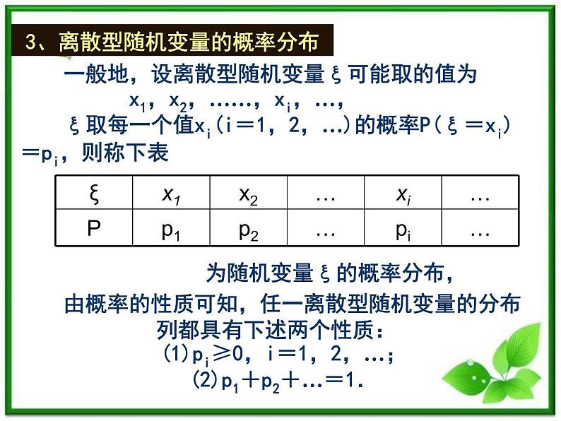 【数学】2.3.1《离散型随机变量的期望》课件(新人教B版选修2-3)第3页