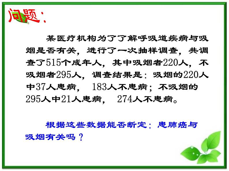 数学:3.1《独立性检验》课件(1)(新人教B版选修2-3)02