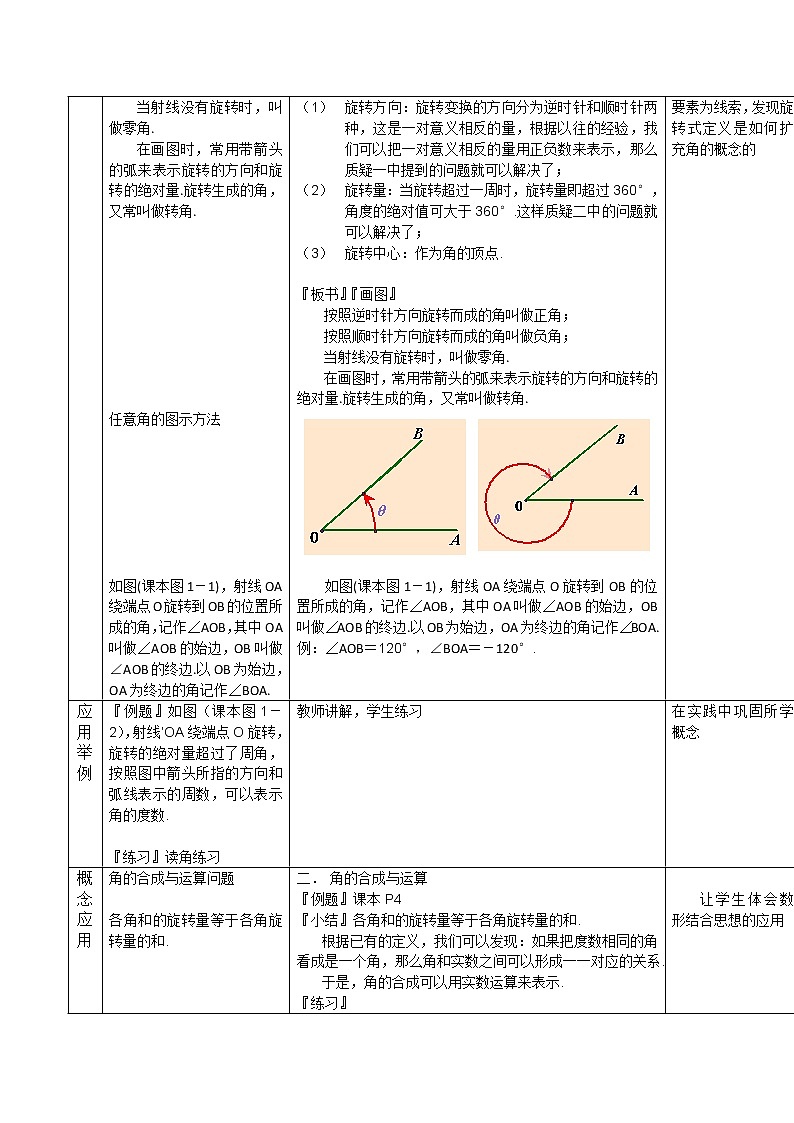 2012高二数学教案 1.1.1《角的概念的推广》(新人教A版必修4)第3页