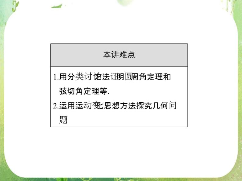 2013-2014学年高中数学人教A版选修4-1配套课件：2.1 圆周角定理05