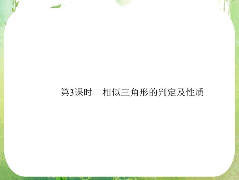 2013-2014学年高中数学人教A版选修4-1配套课件：1.3 相似三角形的判定及性质01