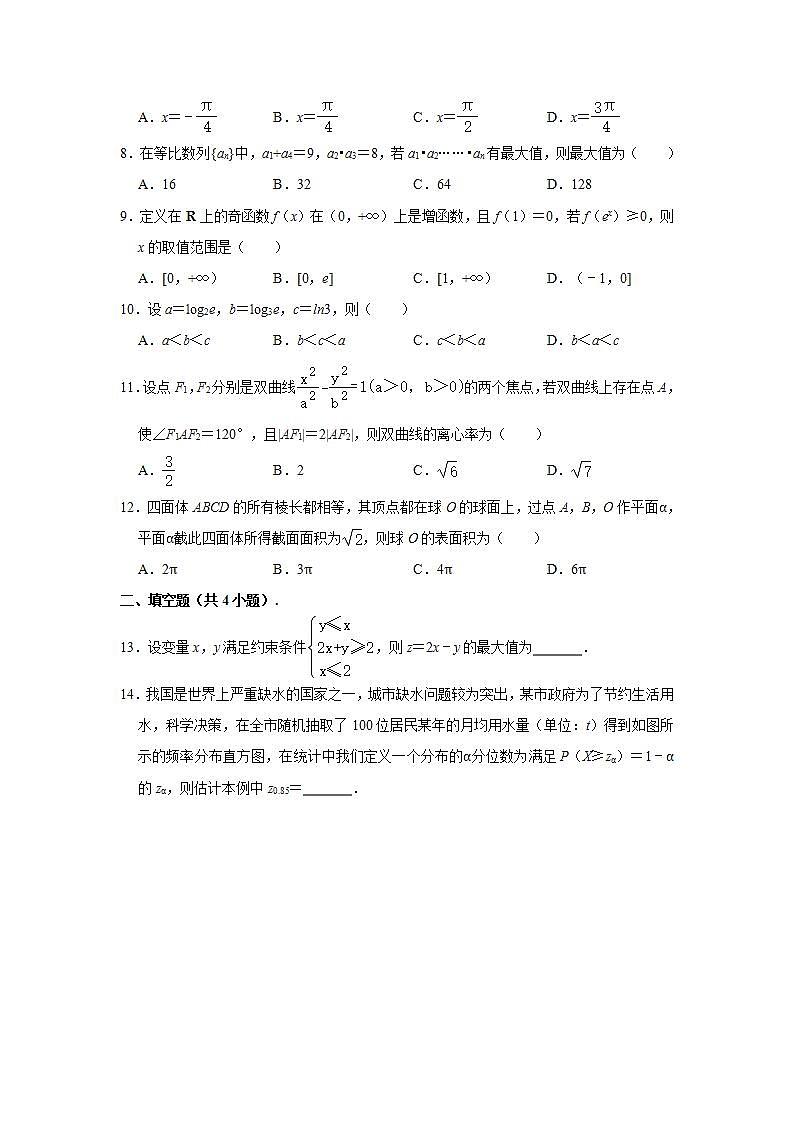 2021届新疆乌鲁木齐市高考数学第一次质检试卷(文科)第2页