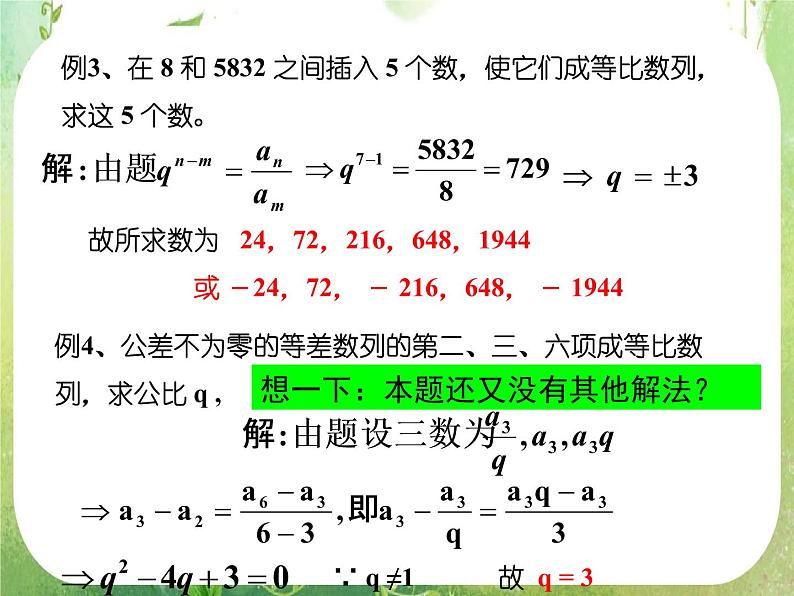 湖南省桃江四中高一数学人教A版必修5 2.4.2《等比数列》课件第3页