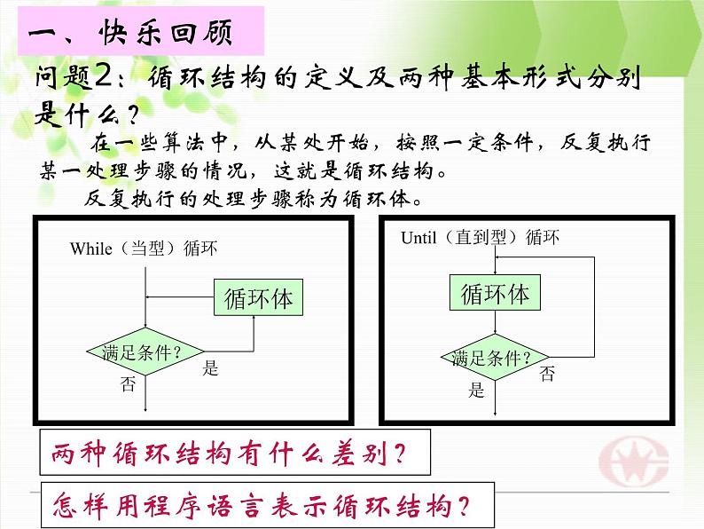 河南省平顶山市第三高级中学高一数学 1.2.3《循环语句》课件(新人教A版必修3)04