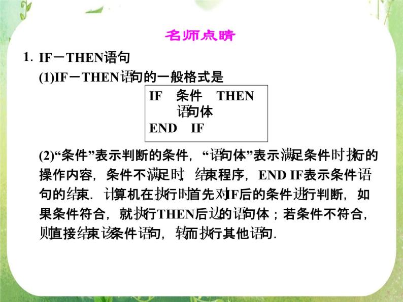 山东省高中数学（新课标人教A版）必修三《1.2.2 条件语句》课件05