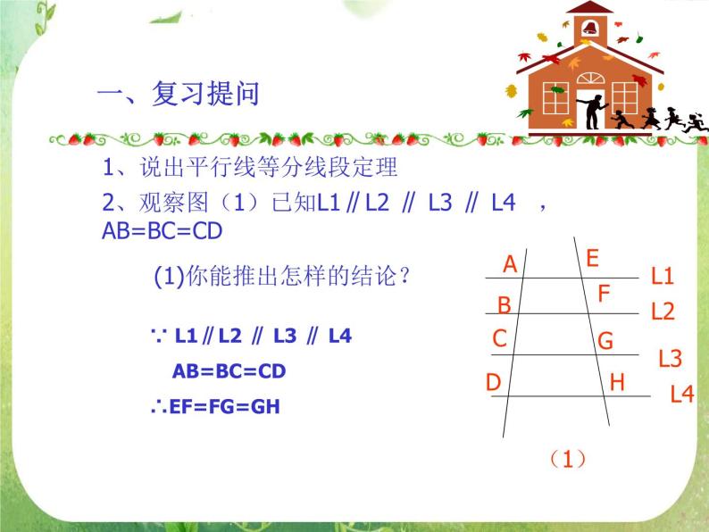 《平行线分线段成比例》课件1（12张PPT）（人教A版选修4-1）02