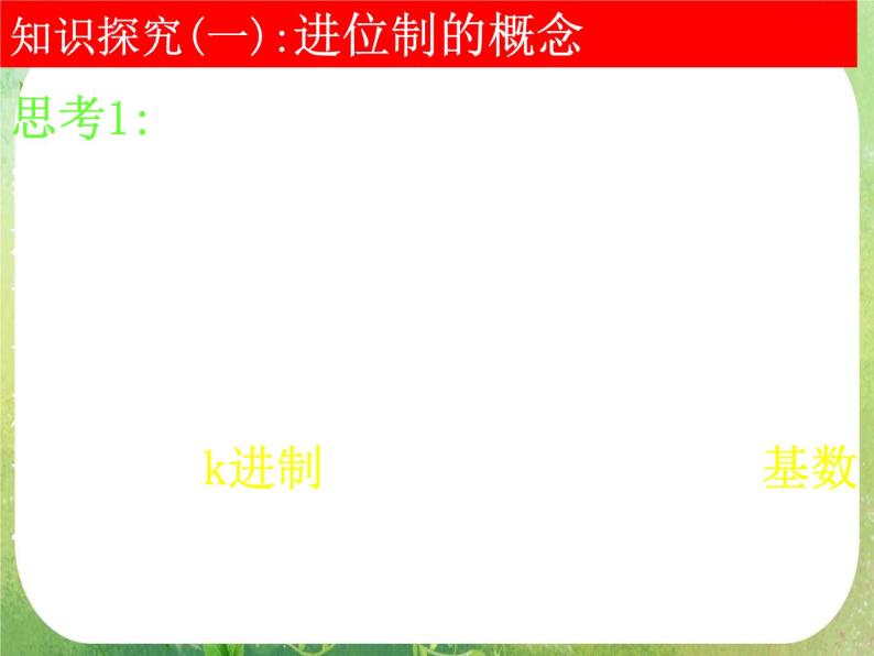 河南省洛阳市第二外国语学校高中数学 1.3-3K进制化十进制课件 新人教A版必修304