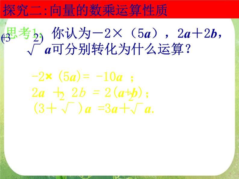 数学：2.2.3《向量数乘及几何意义》课件（新人教A版必修4）08