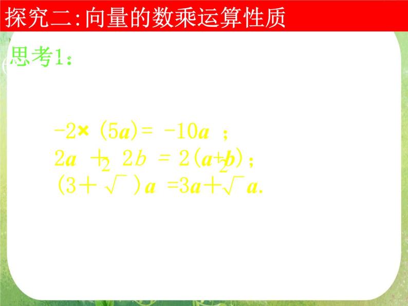 河南省洛阳市第二外国语学校高中数学新人教A版必修四课件：2.2.3向量数乘运算及其几何意义08
