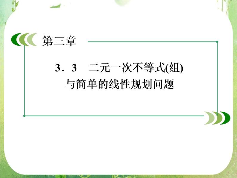 高二数学课件 3-3-3《线性规划的应用》 新人教A版必修502