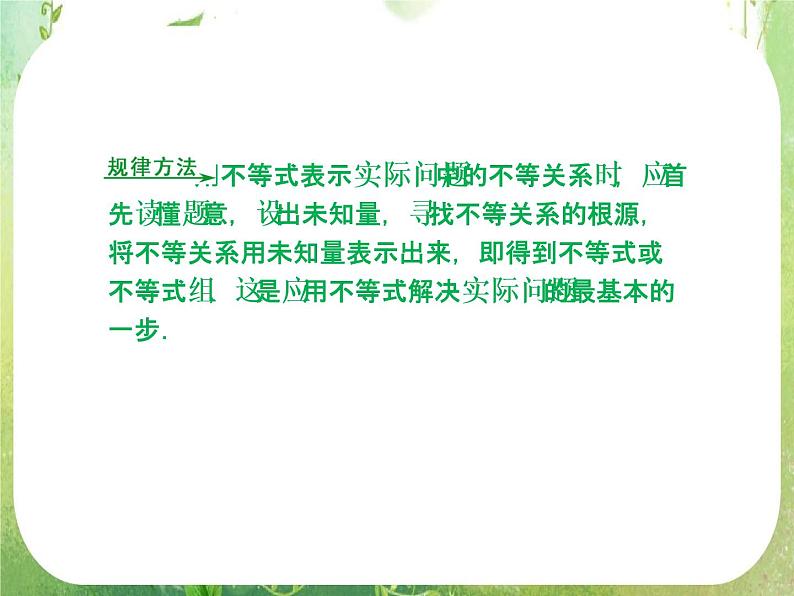 高二新课程数学3.1《不等式与不等关系》课件(新人教A版)必修五08