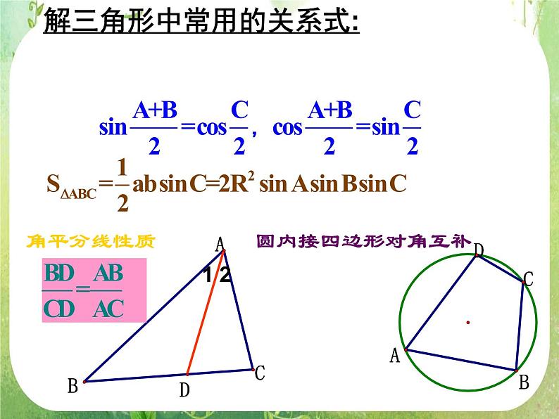 湖南省桃江四中高一数学人教A版必修5 1.1.3《正、余弦定理》课件04