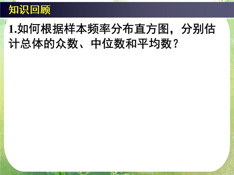 高一数学人教A版必修3课件:2.2《用样本估计总体》(四)第2页