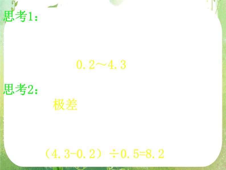 河南省洛阳市第二外国语学校高中数学 2.2.1-1用样本的频率分布估计整体分布课件 新人教A版必修307