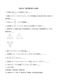 专练05（填空题-提升，20题）-2020~2021学年高一数学下学期期末考点必杀黄金200题（北师大2019版）