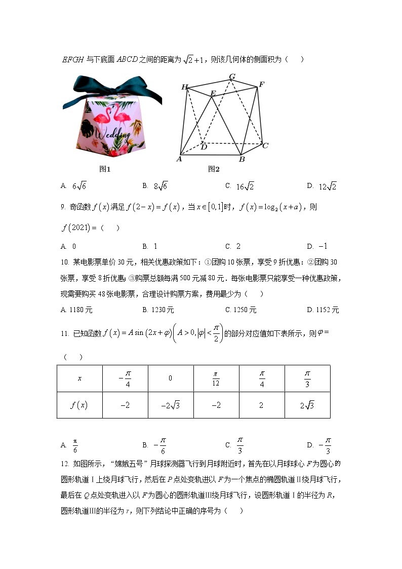 2021届江西省南昌市高三下学期5月第三次模拟考试数学（文）试题02