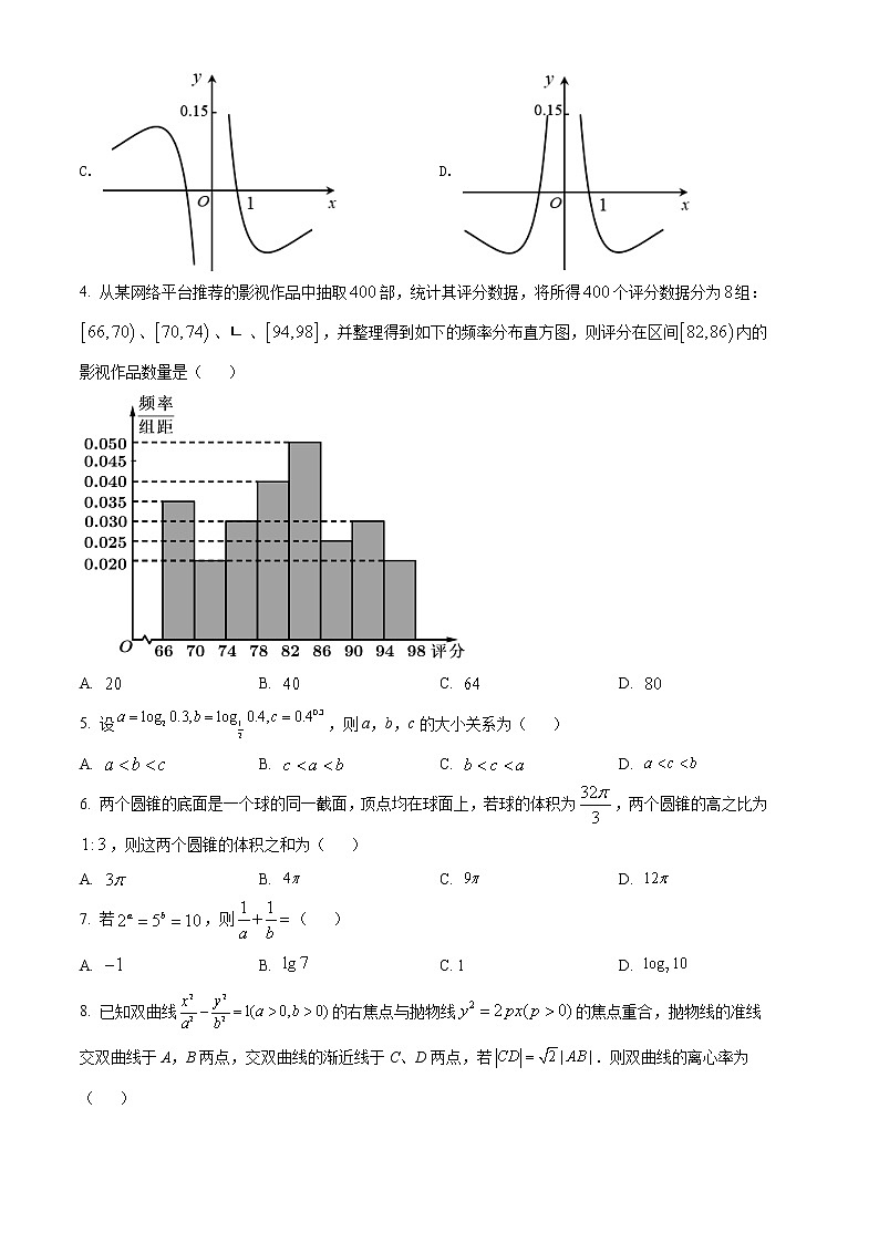 2021年天津高考數(shù)學(xué)試題（原卷版）第2頁