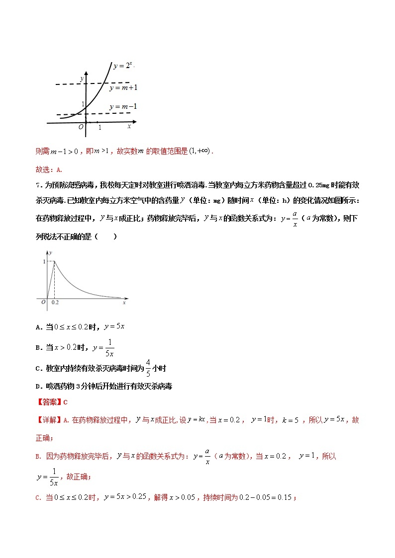 高一数学寒假作业同步练习题函数的应用含解析03